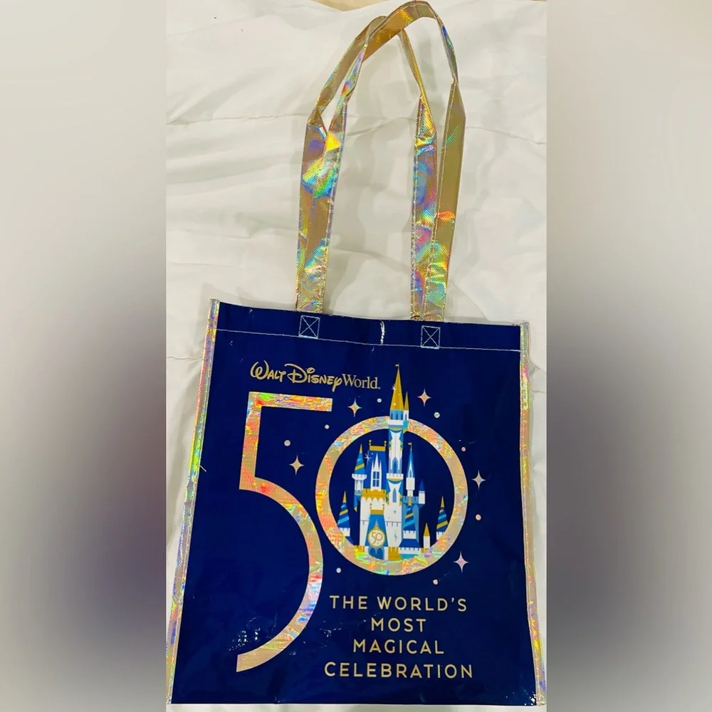 Walt Disney World Resort 50th Anniversary Reusable Tote Bag- set of 2 - Picture 3 of 9